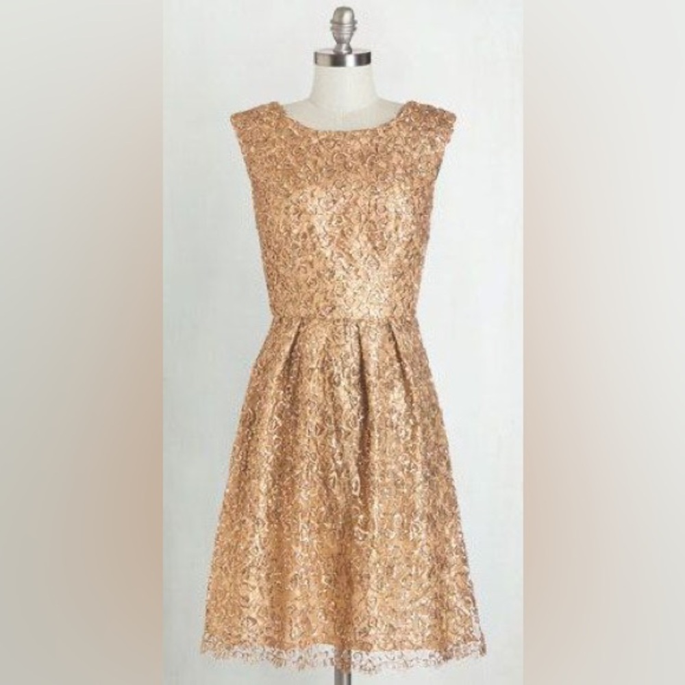 Decode 1.8 Fun One Like You gold dress